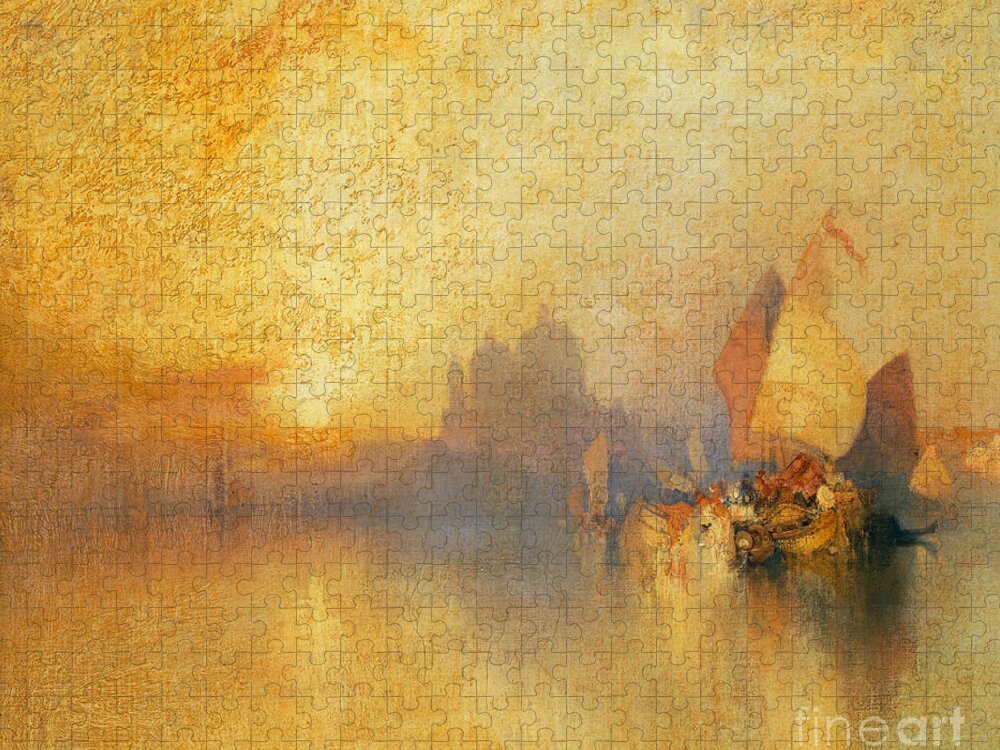 Thomas Moran Jigsaw Puzzle featuring the painting Opalescent Venice by Thomas Moran