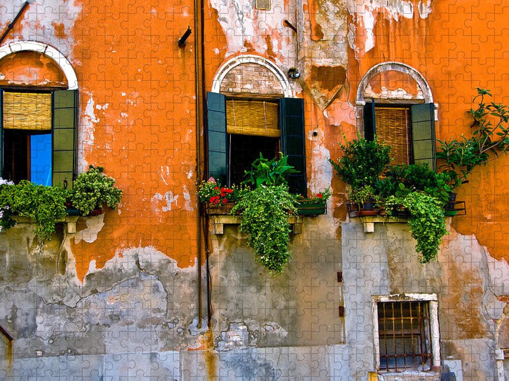 Windows Jigsaw Puzzle featuring the photograph Orange Wall by Harry Spitz