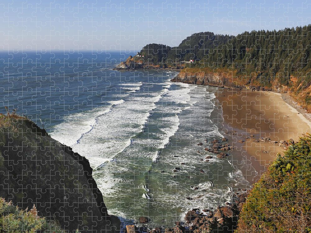 Oregon Coast Jigsaw Puzzle featuring the photograph Oregon Coast No 1 by Belinda Greb