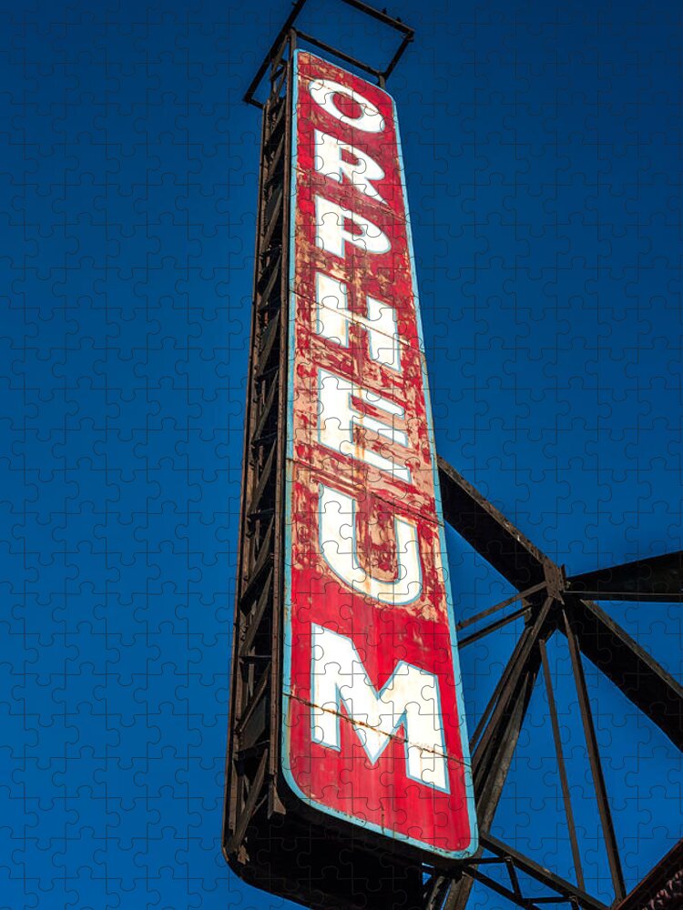 Sign Jigsaw Puzzle featuring the photograph Orpheum Vertical by Todd Klassy