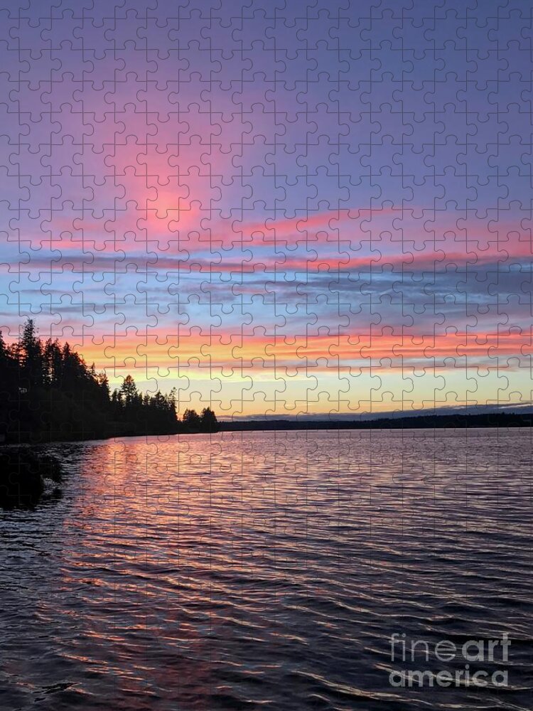 Photography Jigsaw Puzzle featuring the photograph Otso Point Sunset by Sean Griffin