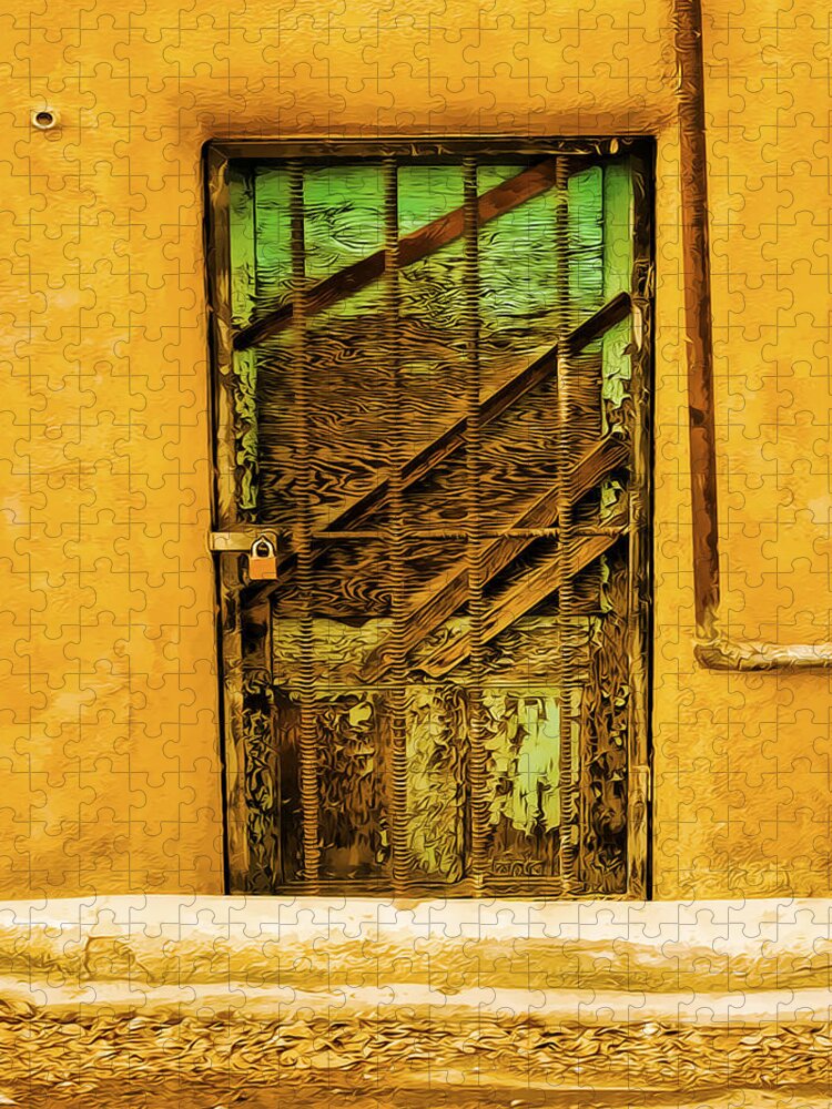 Door Jigsaw Puzzle featuring the photograph Out Back by Terry Fiala