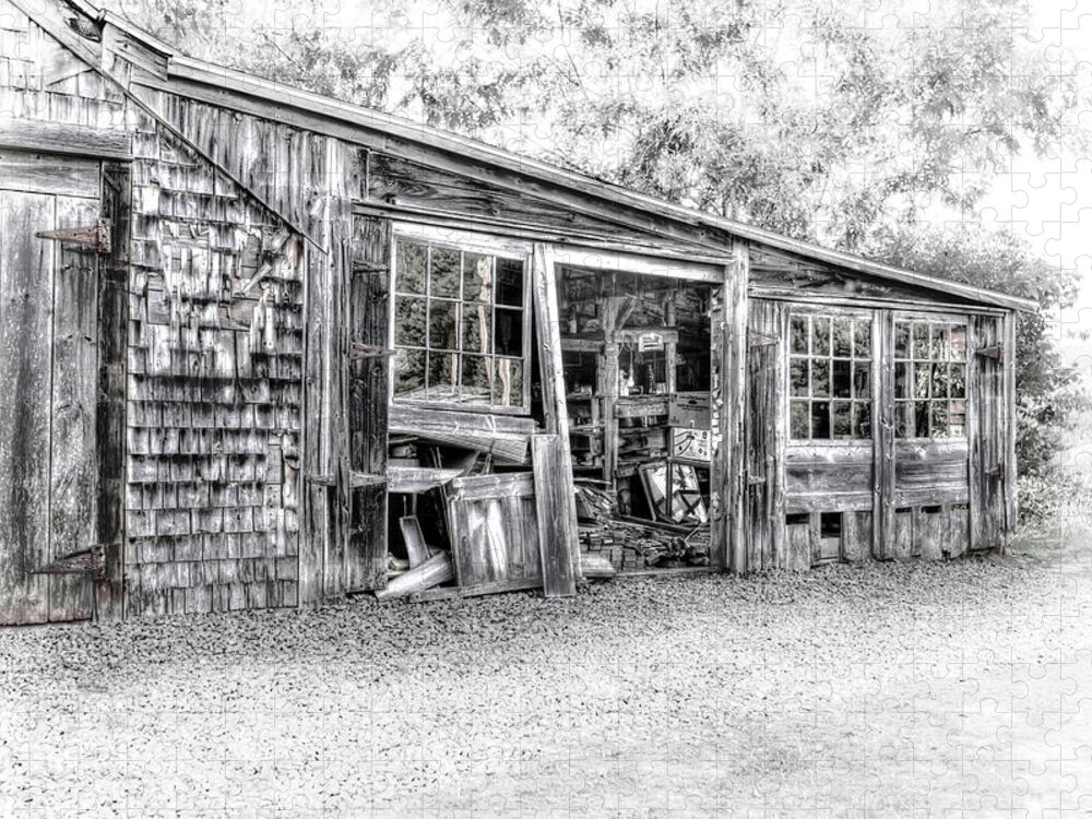Old Shed Jigsaw Puzzle featuring the photograph Outback by Jeff Cooper