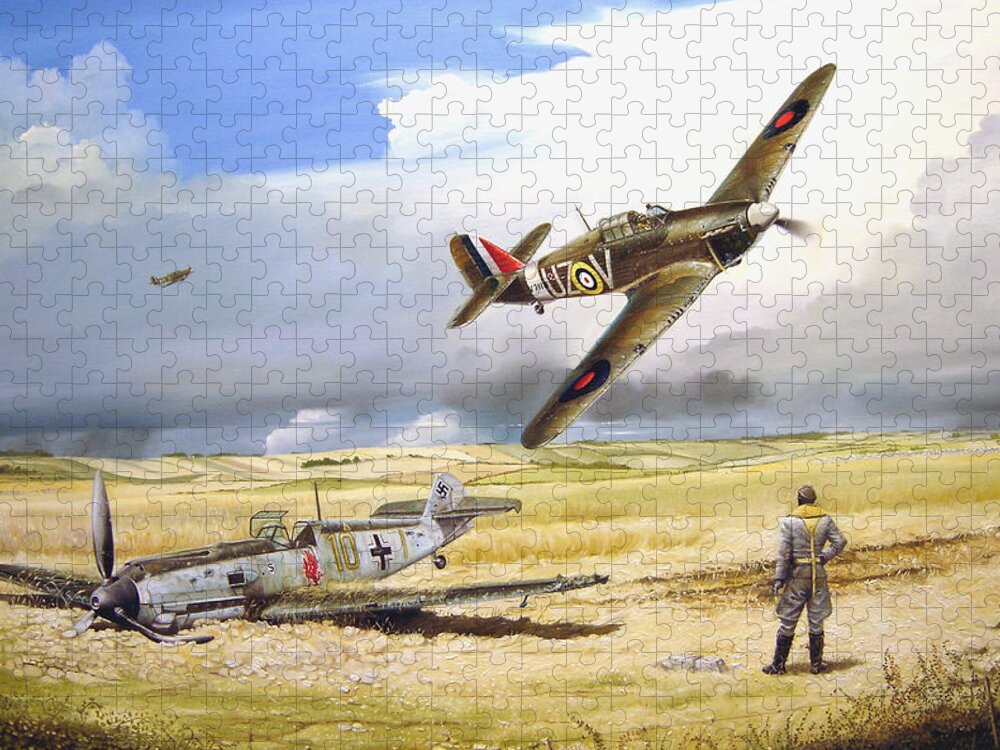 Painting Puzzle featuring the painting Outgunned by Marc Stewart