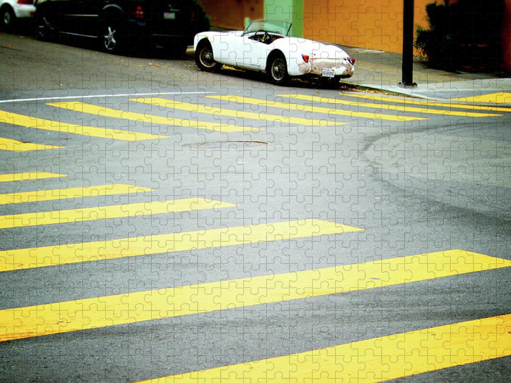 Street Photography Jigsaw Puzzle featuring the photograph Outside The Lines- by Linda Woods by Linda Woods