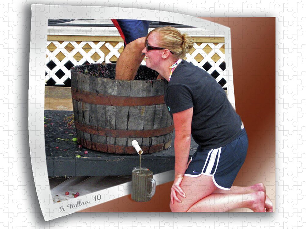 2d Jigsaw Puzzle featuring the photograph Over A Barrel by Brian Wallace