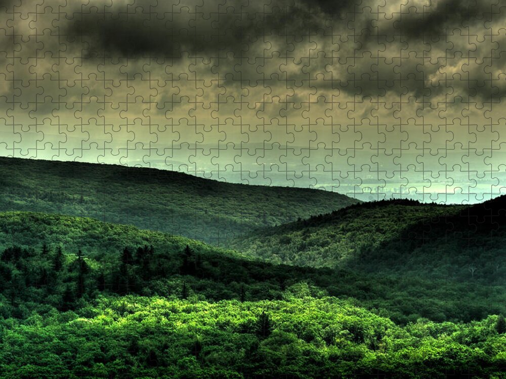 Forest Jigsaw Puzzle featuring the photograph Over Shadowing by Scott Wyatt