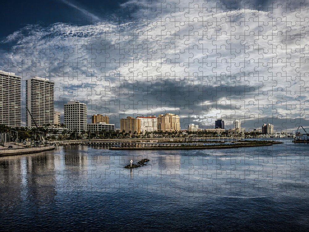 Boats Jigsaw Puzzle featuring the photograph Overlooking West Palm Beach by Debra and Dave Vanderlaan