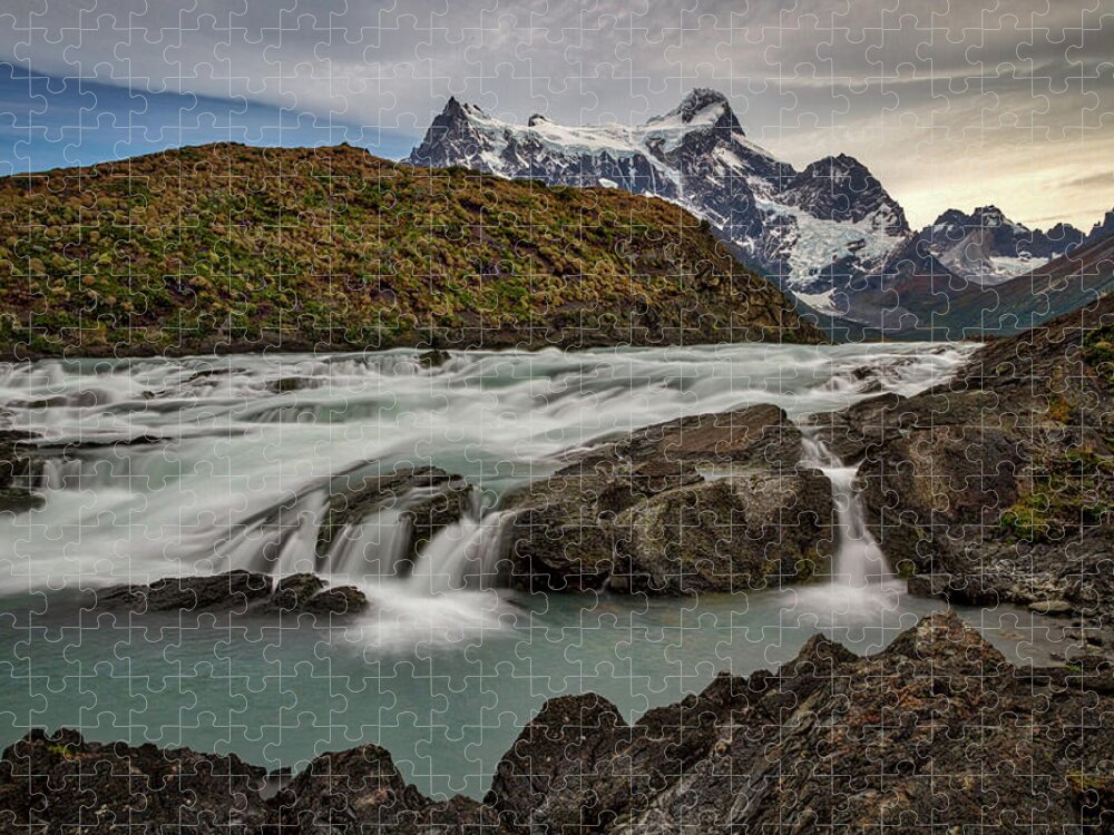 Patagonia Jigsaw Puzzle featuring the photograph Paine River Rapids #2 - Patagonia by Stuart Litoff