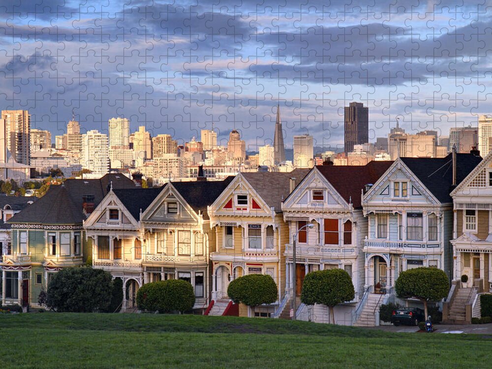 Painted Jigsaw Puzzle featuring the photograph Painted Ladies in SF California by Pierre Leclerc Photography