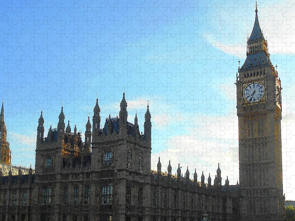 London Jigsaw Puzzle featuring the photograph Palace of Westminster And Big Ben by Irina Sztukowski