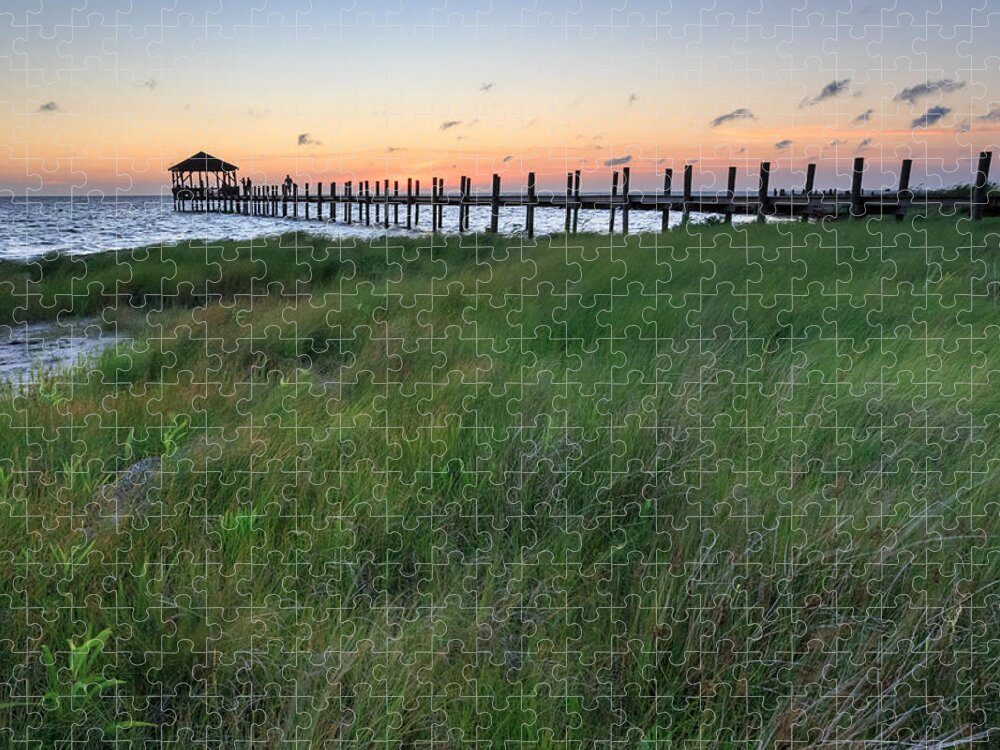 Cape Hatteras Jigsaw Puzzle featuring the photograph Pamlico Sunset by Bryan Bzdula