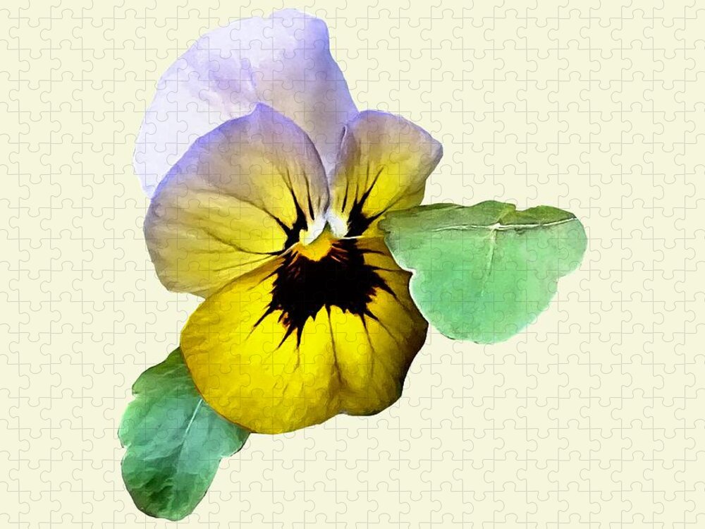 Pansy Jigsaw Puzzle featuring the photograph Pansy Saluting by Susan Savad