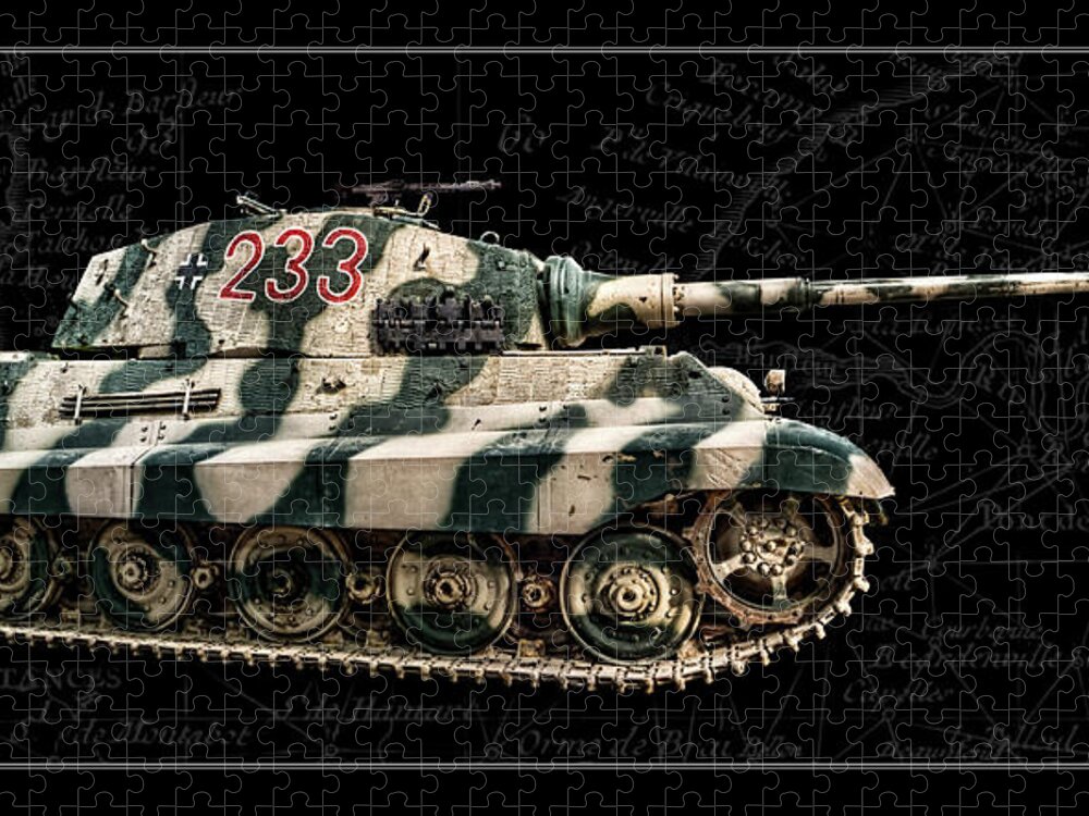 Panzer Vi Jigsaw Puzzle featuring the photograph Panzer Tiger II Side BK BG by Weston Westmoreland