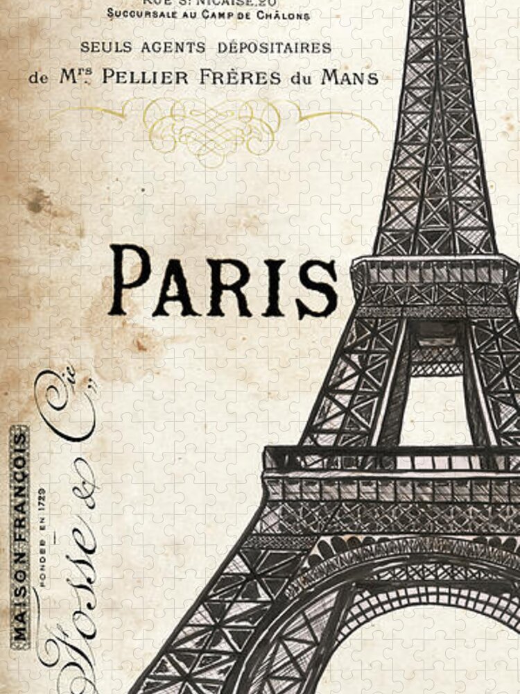 Paris Jigsaw Puzzle featuring the painting Paris, Ooh La La 1 by Debbie DeWitt