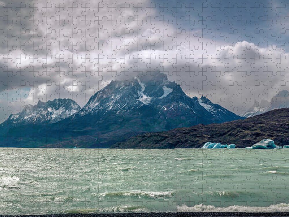 Water Jigsaw Puzzle featuring the photograph Patagonia Lake by Andrew Matwijec