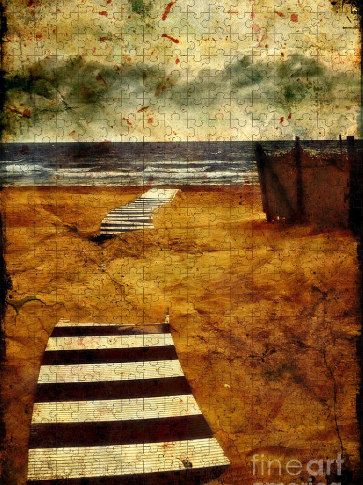Path Jigsaw Puzzle featuring the photograph Pathway to the sea II by Silvia Ganora