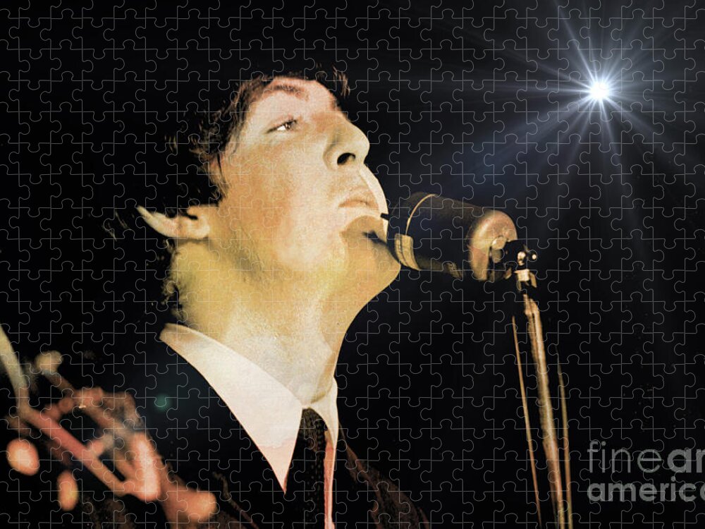 Beatles Jigsaw Puzzle featuring the photograph Paul McCartney by Larry Mulvehill