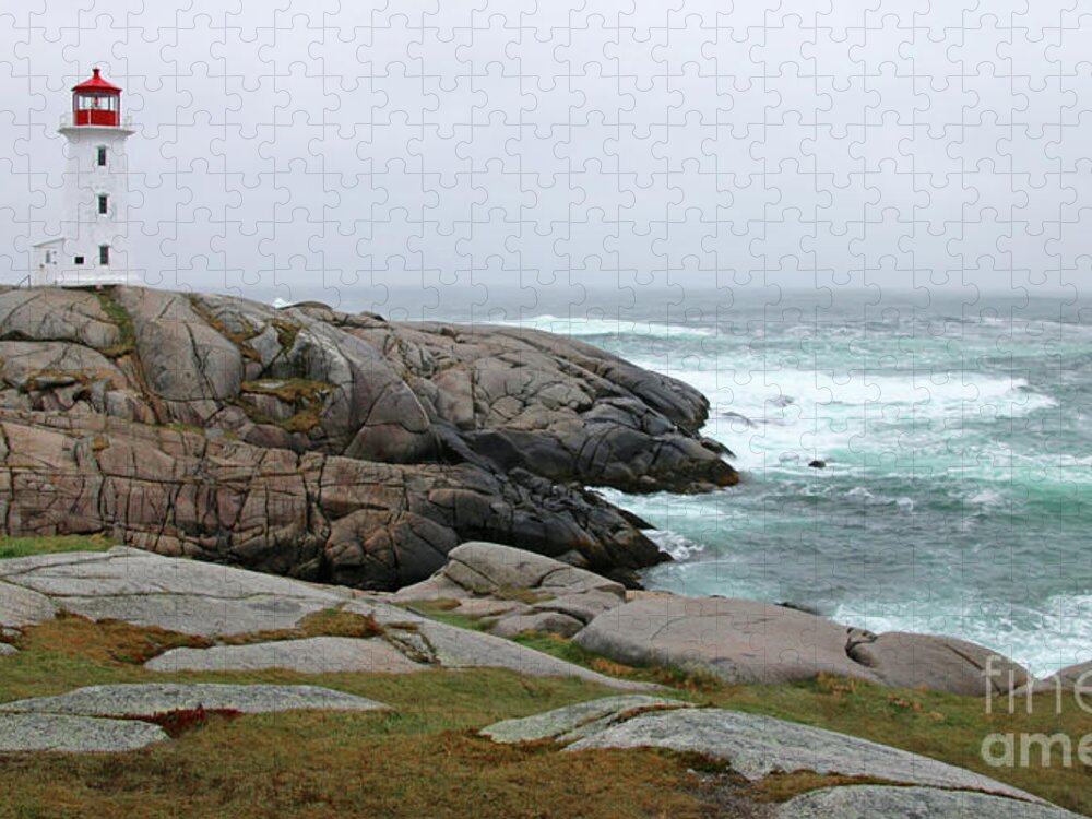 Peggy's Cove Lighthouse Jigsaw Puzzle featuring the photograph Peggy's Cove Lighthouse 5967 by Jack Schultz