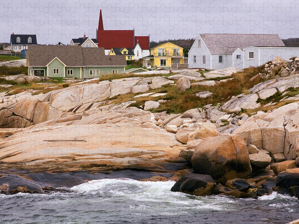 Peggy's Cove Jigsaw Puzzle featuring the photograph Peggy's Cove by Linda McRae