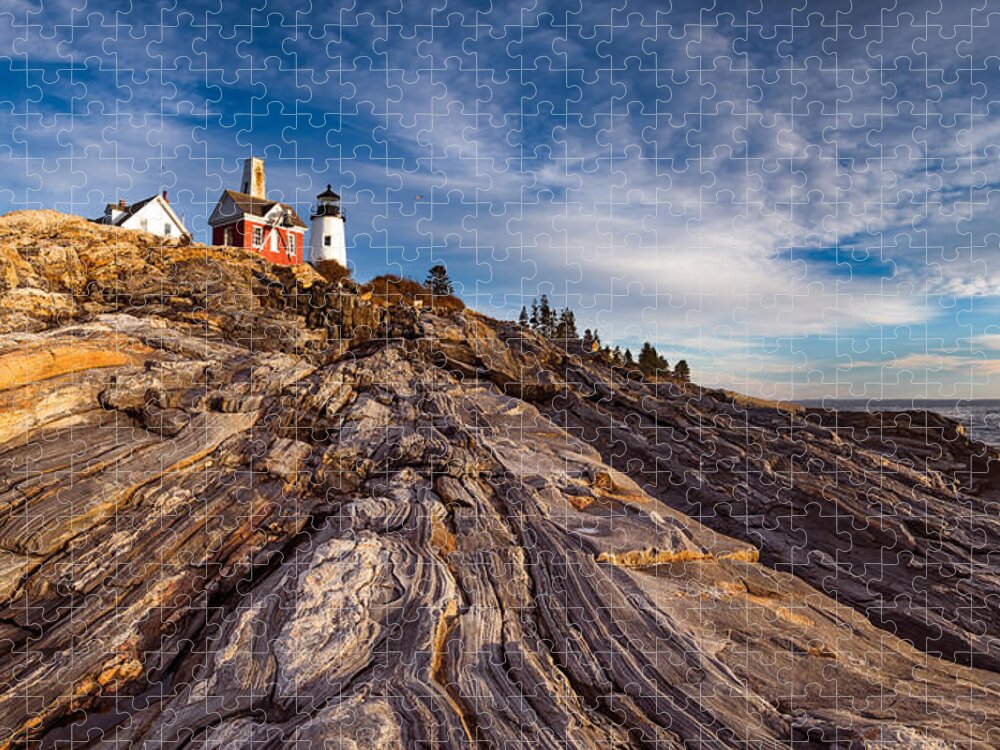 Lighthouse Jigsaw Puzzle featuring the photograph Pemaquid Point by Darren White