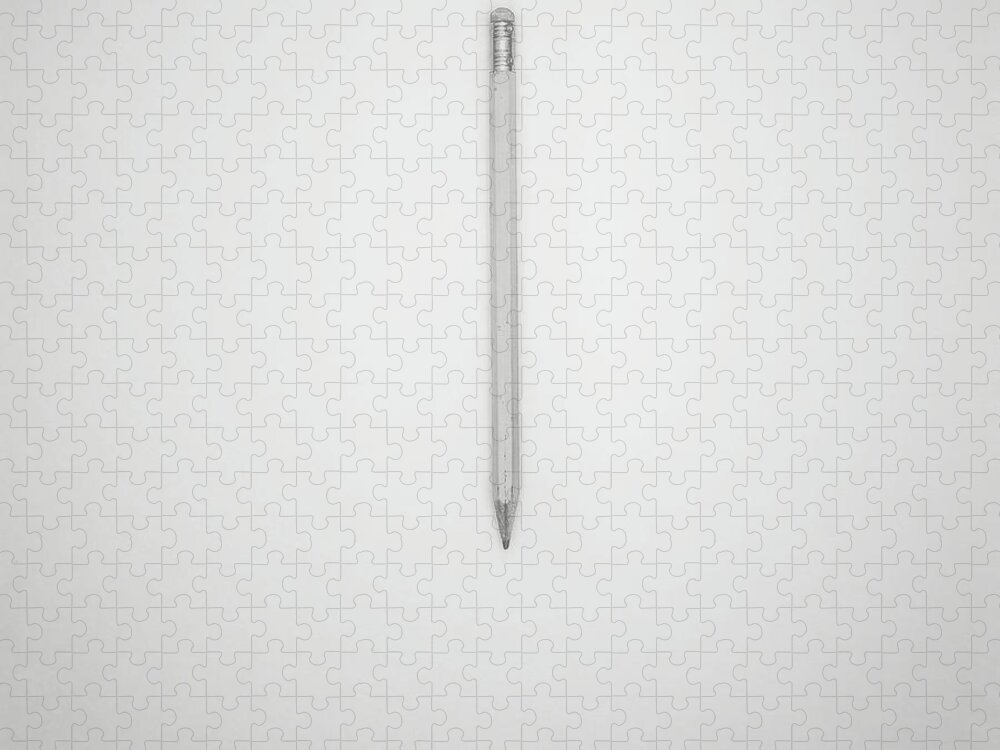 Pencil Jigsaw Puzzle featuring the photograph Pencil on a Blank Page by Scott Norris