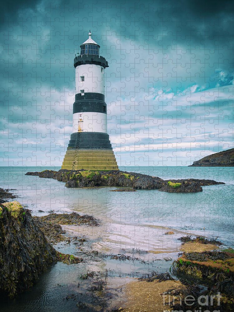 Lighthouse Jigsaw Puzzle featuring the photograph Penmon Point by David Lichtneker