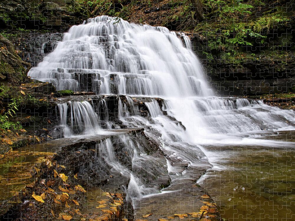 Pennsylvania Jigsaw Puzzle featuring the photograph Pennsylvania Waterfall by Christina Rollo