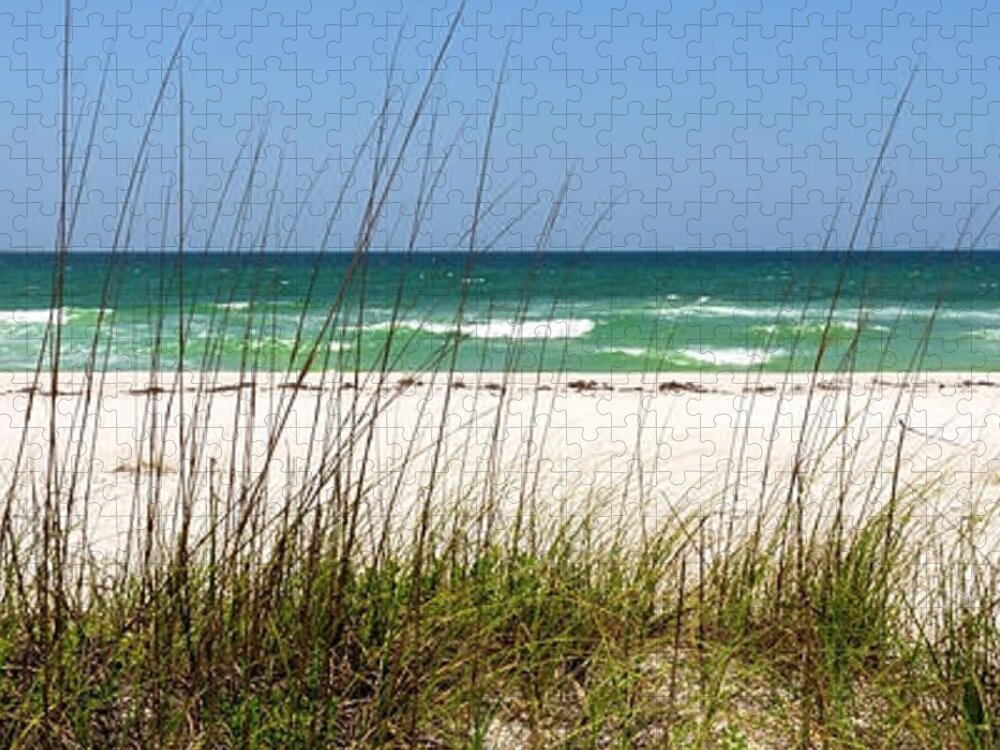 Pensacola Beach Florida Jigsaw Puzzle featuring the photograph Pensacola Beach 1 Panorama - Pensacola Florida by Brian Harig