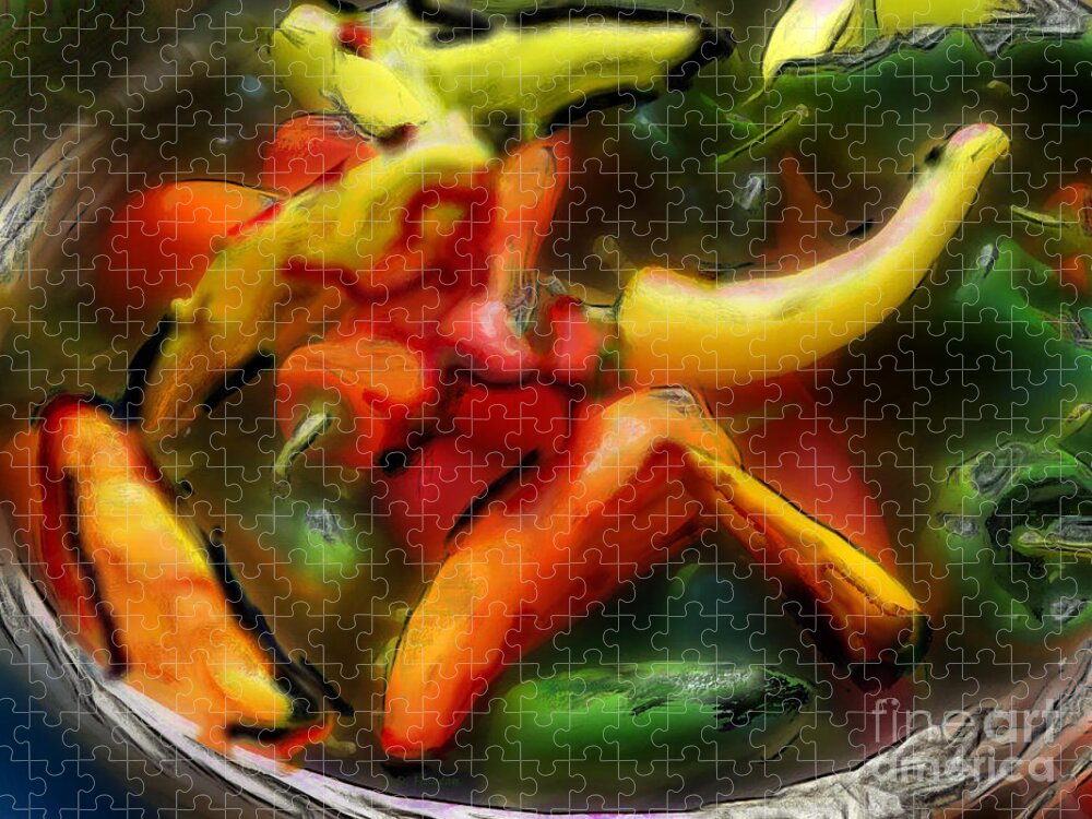 Peppers Jigsaw Puzzle featuring the photograph Peppers by Dee Flouton