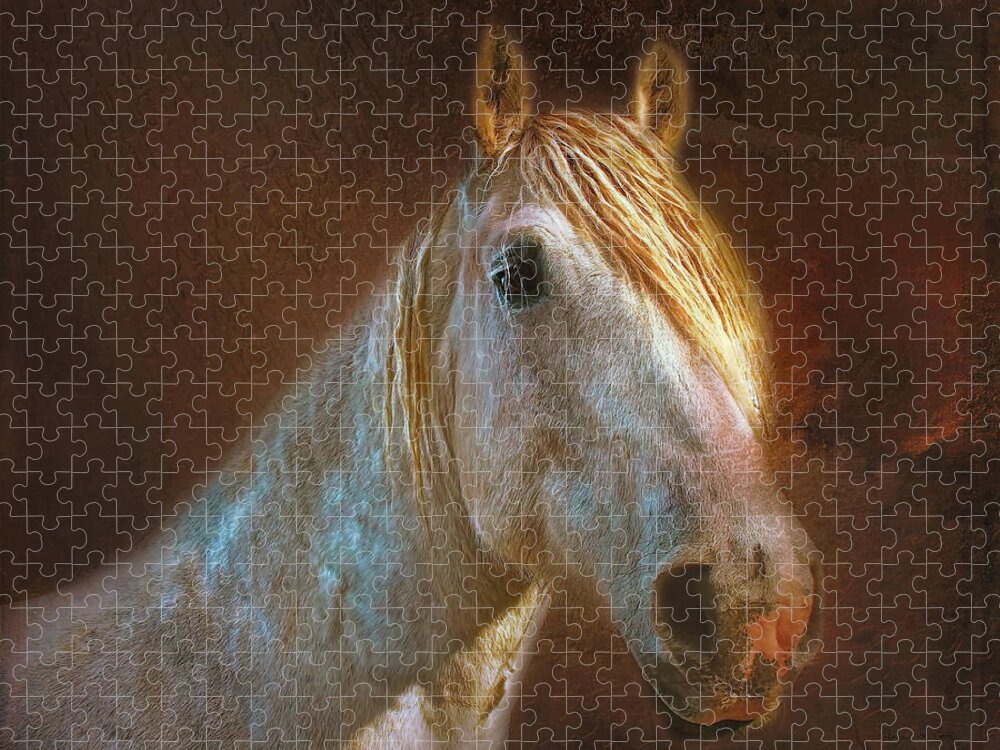 Percheron Jigsaw Puzzle featuring the photograph Percheron by Bellesouth Studio
