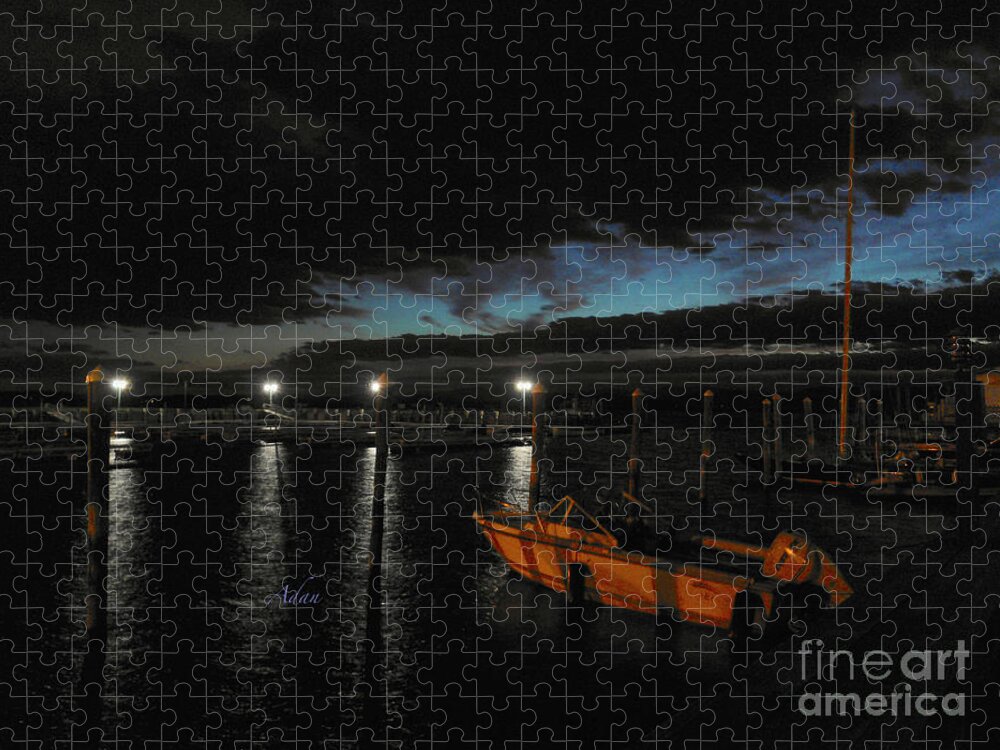 Perkins Pier Jigsaw Puzzle featuring the photograph Perkins Pier Sunset by Felipe Adan Lerma