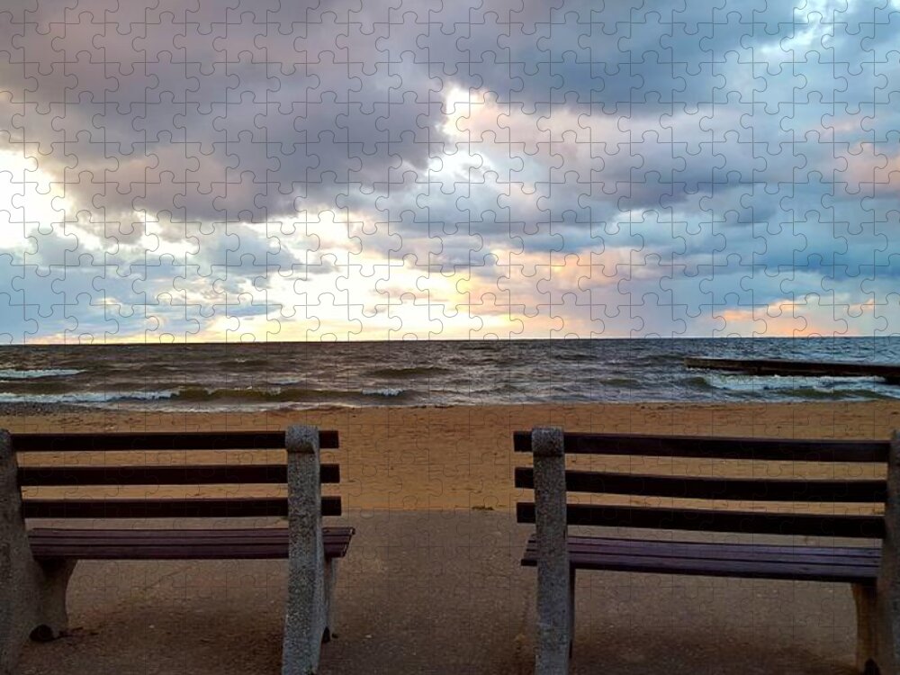 Lake Ontario Jigsaw Puzzle featuring the photograph Perspectives, Looking Forward, Looking Back by Dani McEvoy
