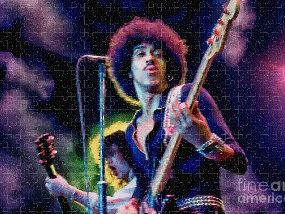 Phil Lynott - Thin Lizzy Jigsaw Puzzle by Ian Gledhill - Pixels