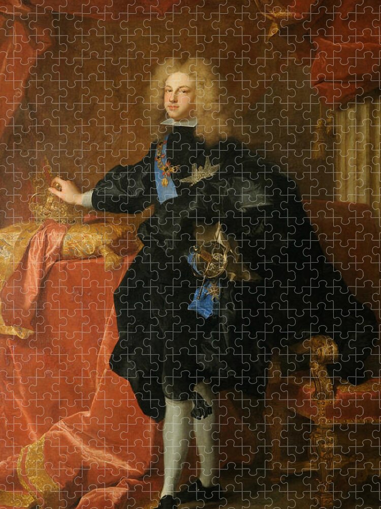 18th Century Art Jigsaw Puzzle featuring the painting Philip V, King of Spain by Hyacinthe Rigaud