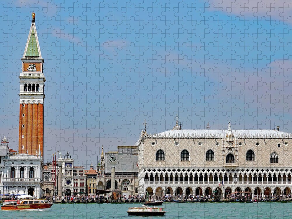 Campanile Jigsaw Puzzle featuring the photograph Piazza San Marco In Venice, Italy by Rick Rosenshein