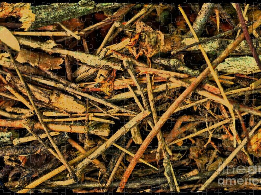 Nature Jigsaw Puzzle featuring the photograph Pick Up Sticks III by Debbie Portwood