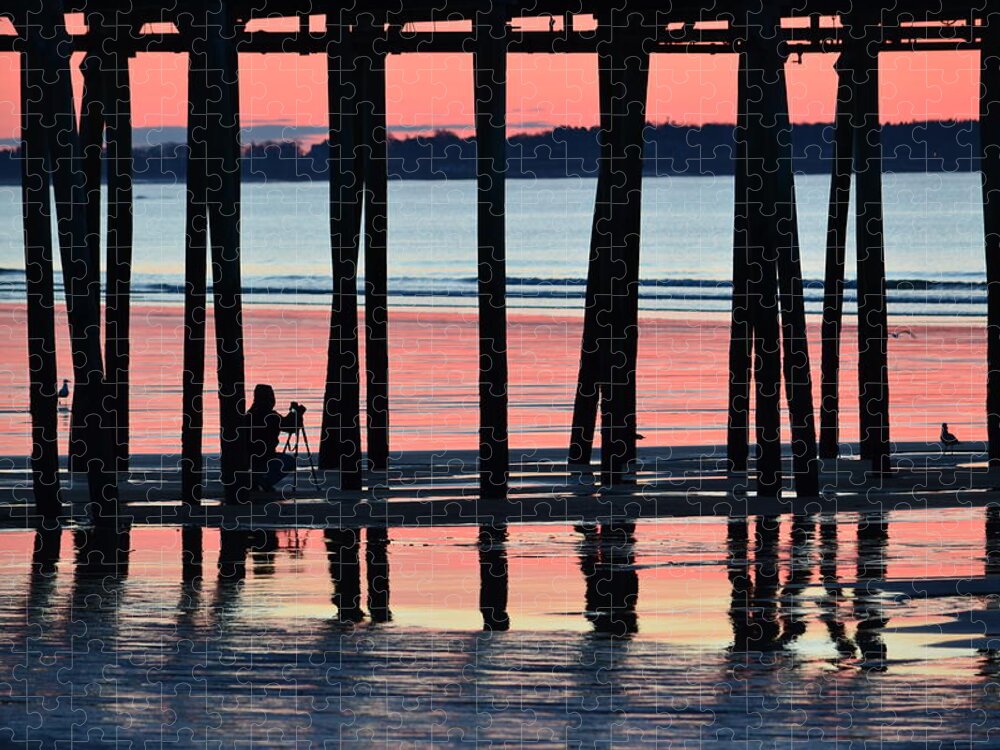 Old Orchard Beach Jigsaw Puzzle featuring the photograph The Photographer by Colleen Phaedra