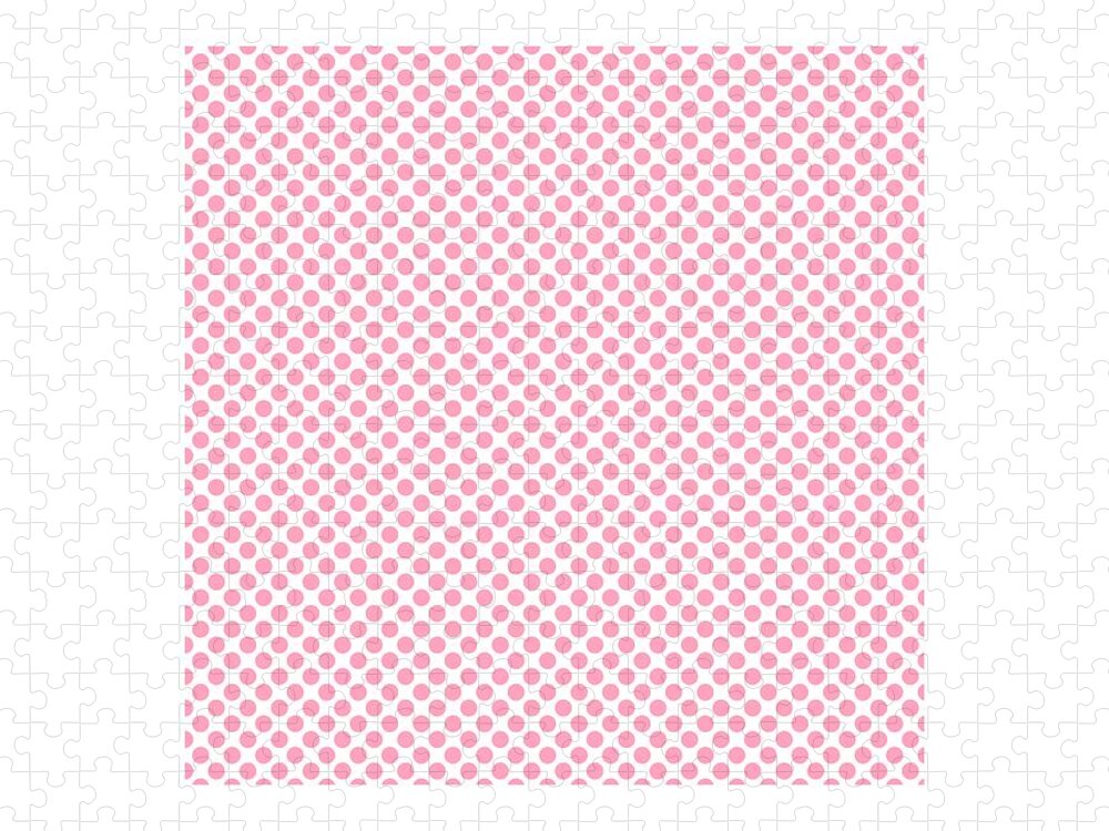 Pink Polka Dots Jigsaw Puzzle featuring the digital art Pink Polka Dots by Leah McPhail