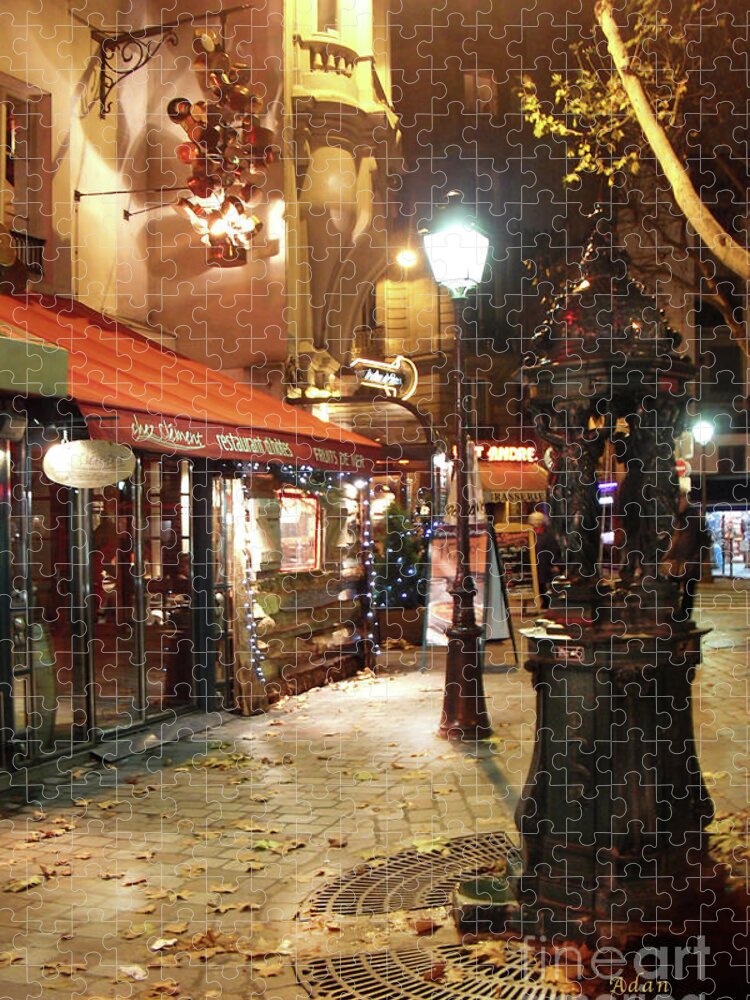 Paris Jigsaw Puzzle featuring the photograph Place St Michel to Rue Saint-Andre des Arts by Felipe Adan Lerma