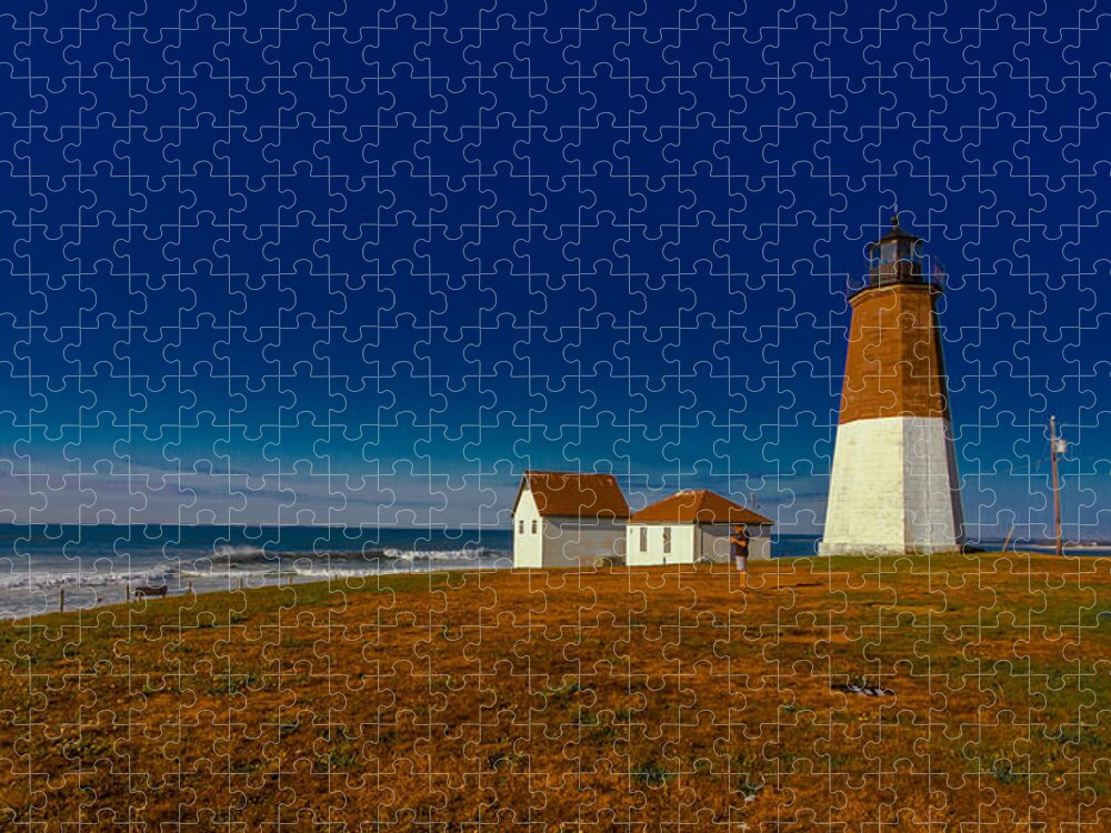 Point Judith Lighthouse Jigsaw Puzzle featuring the photograph Point Judith Lighthouse by Brian MacLean