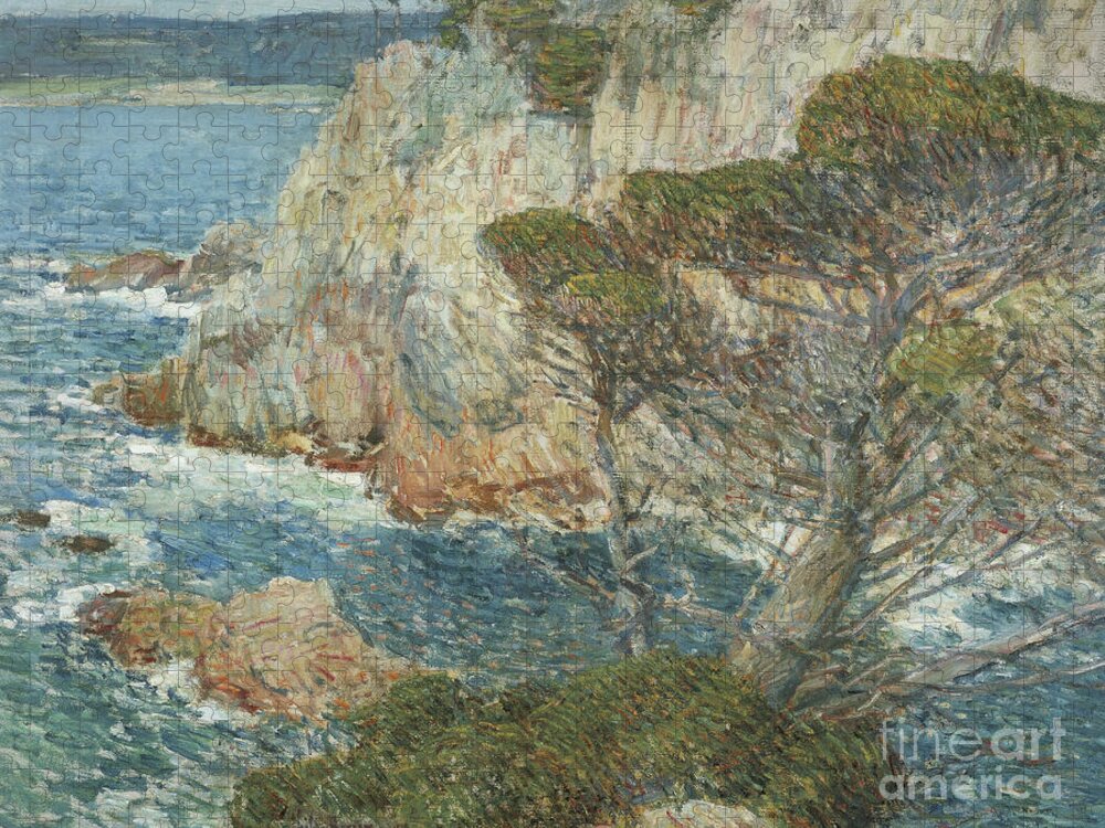 Hassam Jigsaw Puzzle featuring the painting Point Lobos, Carmel, 1914 by Childe Hassam