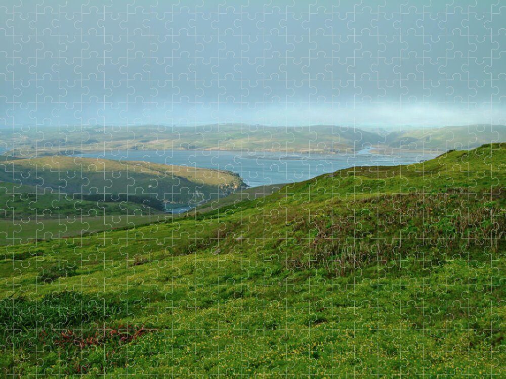 Nature Jigsaw Puzzle featuring the photograph Point Reyes Overlooking Tomales Bay by Charlene Mitchell