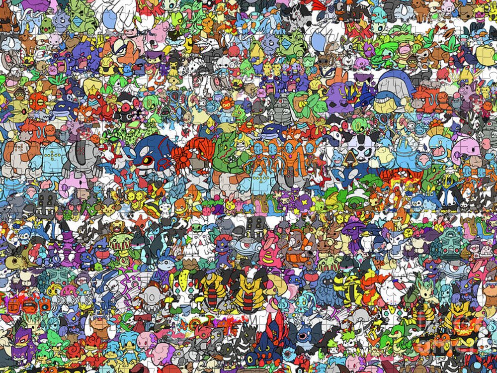 Jigsaw Puzzle featuring the digital art Pokemon by Mark Ashkenazi