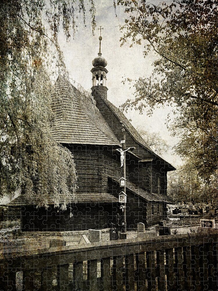 Church Jigsaw Puzzle featuring the photograph Polish Wooden Church by Weston Westmoreland