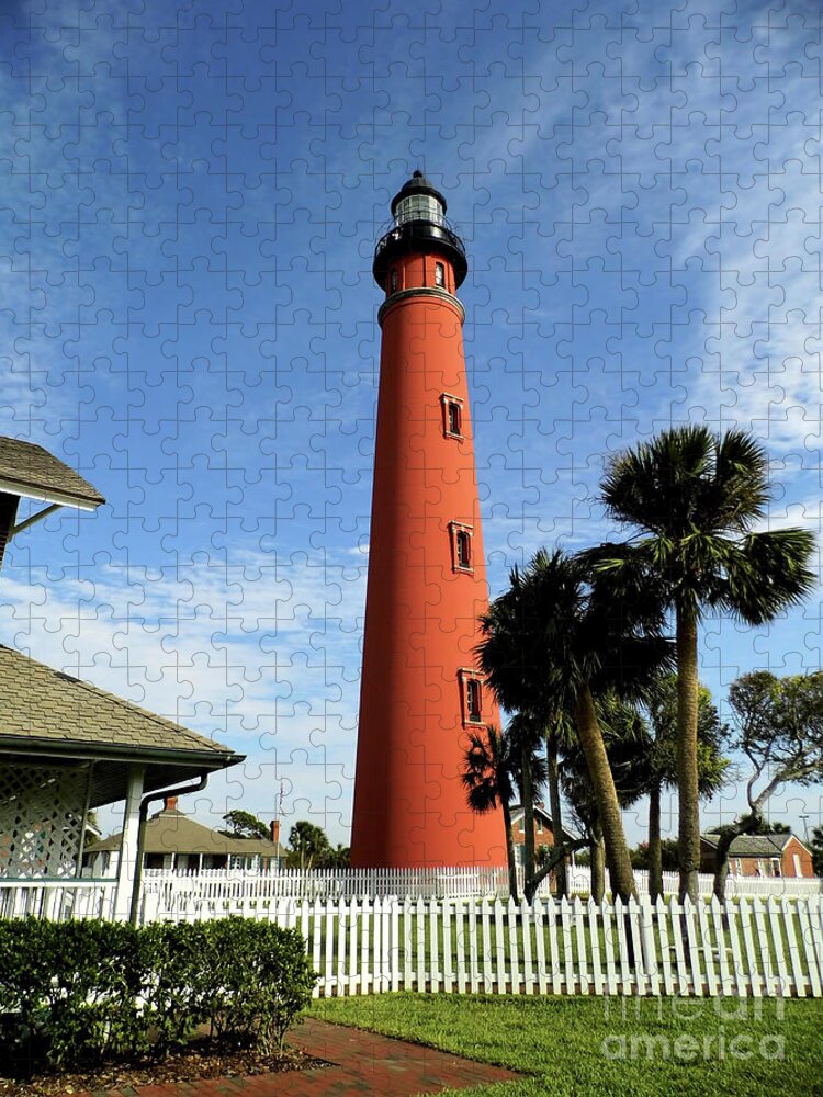 Ponce Inlet Jigsaw Puzzle featuring the photograph Ponce De Leon Lighthouse by D Hackett
