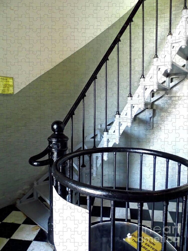 Stairs Jigsaw Puzzle featuring the photograph Ponce Inlet Spiral Staircase by D Hackett