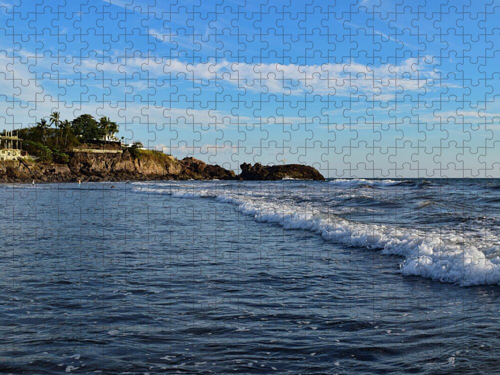 Beach Jigsaw Puzzle featuring the photograph Poneloya Beach Before Sunset by Nicole Lloyd