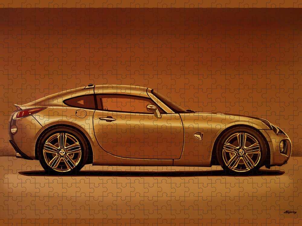 Pontiac Solstice Coupe Jigsaw Puzzle featuring the painting Pontiac Solstice Coupe 2009 Painting by Paul Meijering