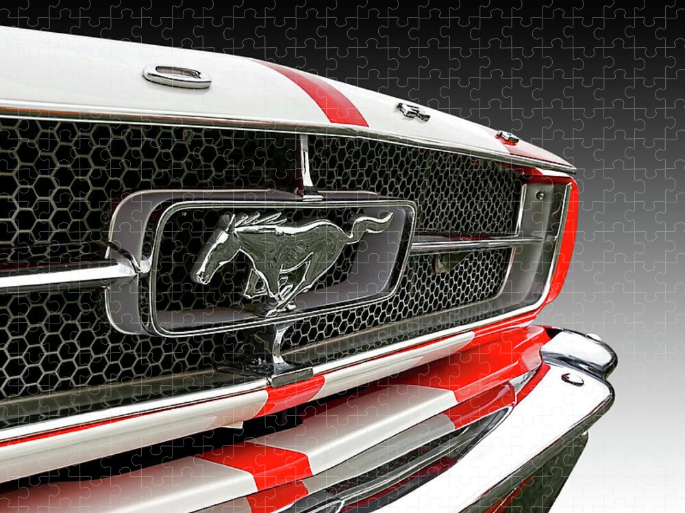 Ford Mustang Jigsaw Puzzle featuring the photograph Pony Car Grille by Gill Billington